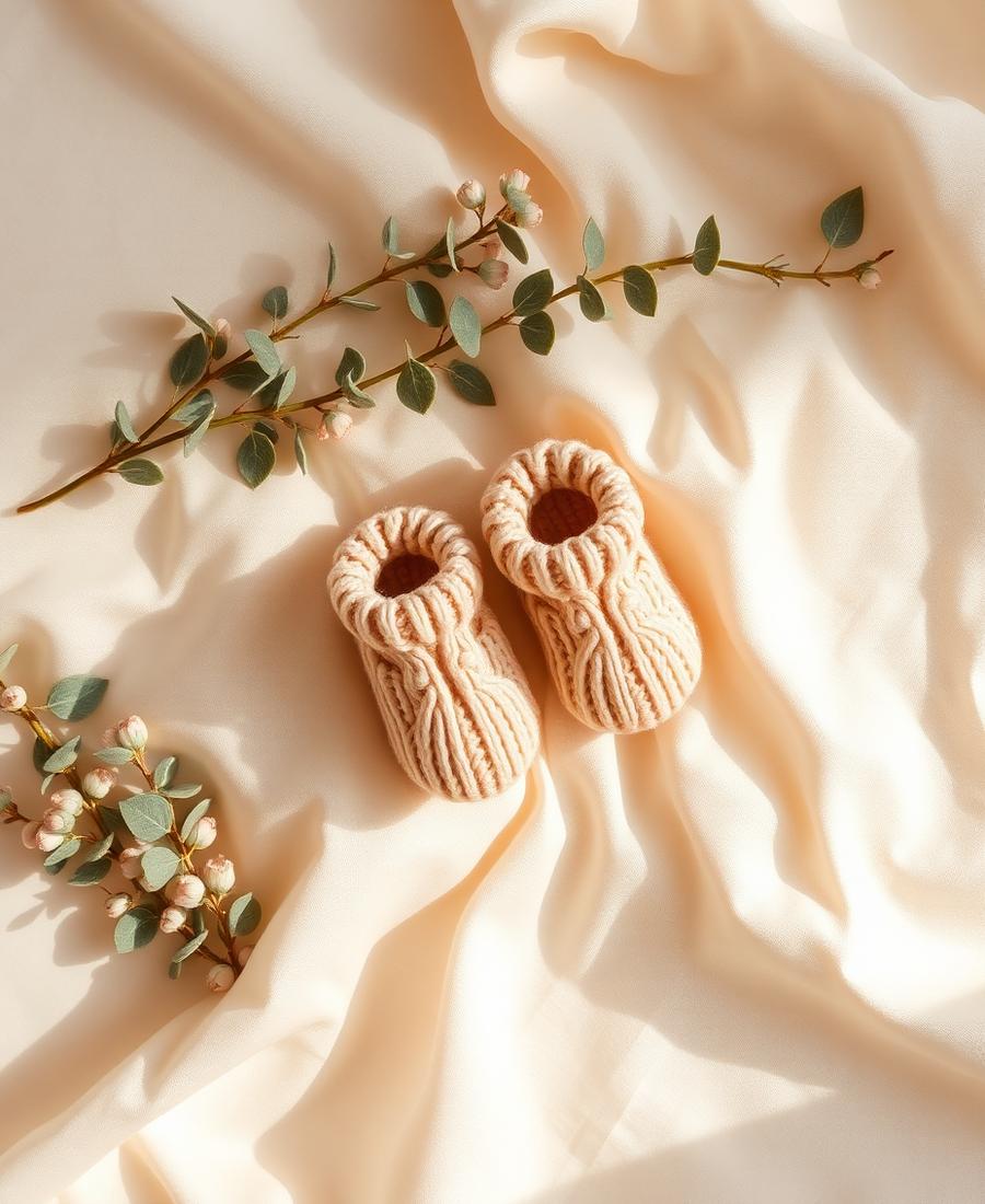Tiny baby booties